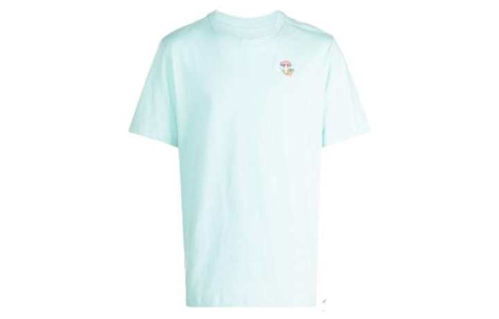 Nike Nike T Shirts Men's Blue Crew Neck Moderate Straight Fit