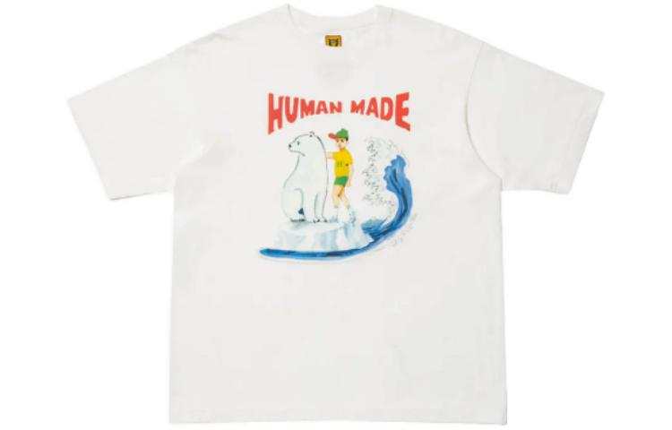 HUMAN MADE T Shirts Unisex White Crew Neck Moderate