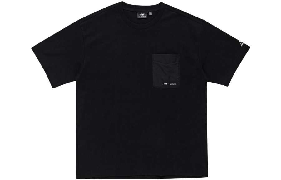 New Balance New Balance T Shirts Men's Black Crew Neck Moderate Straight Fit