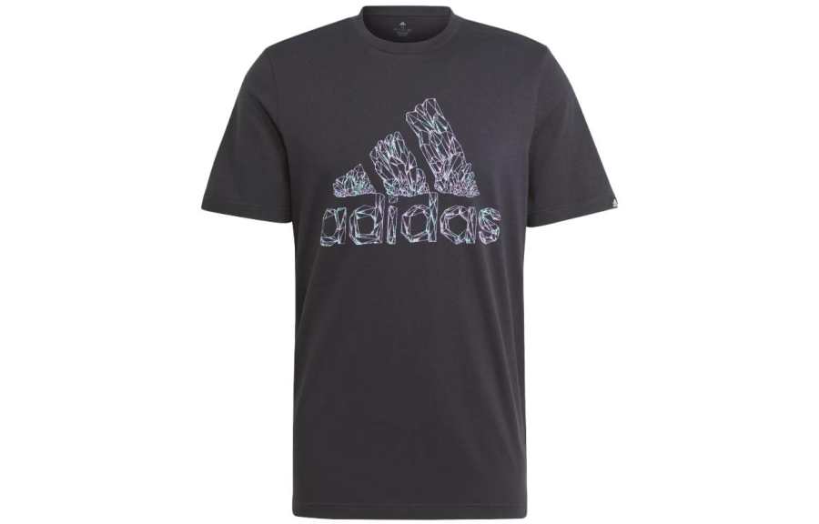 Adidas Adidas T Shirts Men's Black Crew Neck Moderate Straight Fit