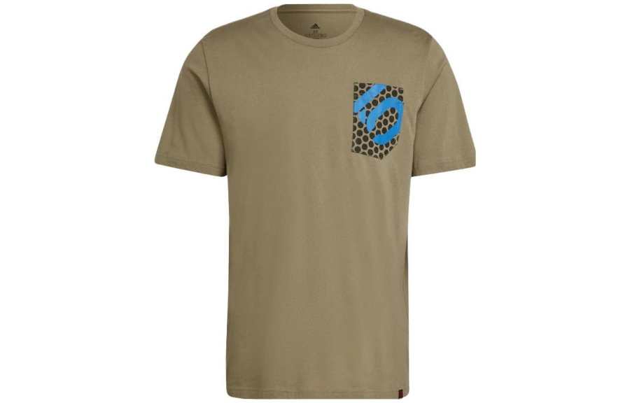Adidas Adidas T Shirts Men's Brown Crew Neck Moderate Straight Fit