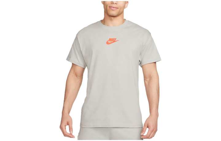 Nike Nike T Shirts Men's Light Gray Crew Neck Moderate Straight Fit