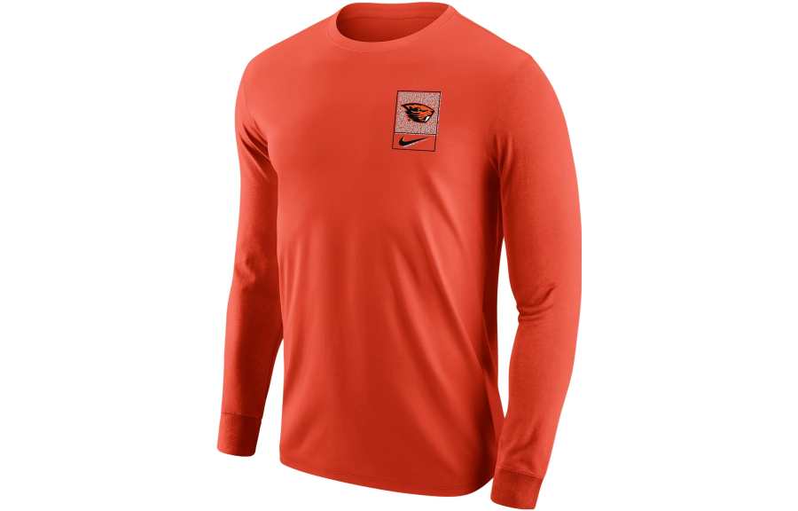 Nike Nike T Shirts Men's Orange Crew Neck Moderate Straight Fit