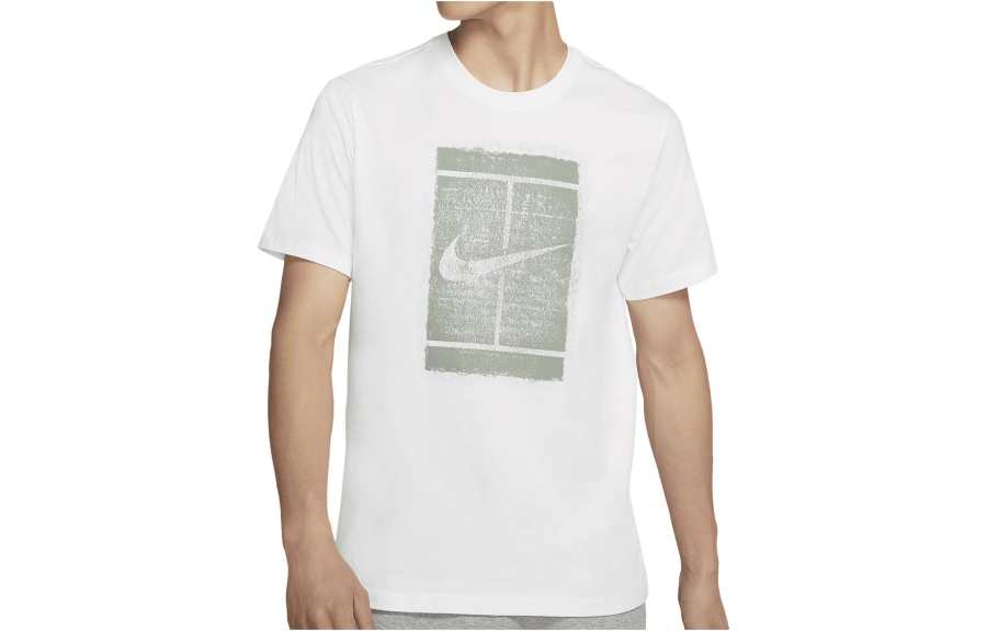 Nike Nike T Shirts Men's White Crew Neck Moderate Straight Fit
