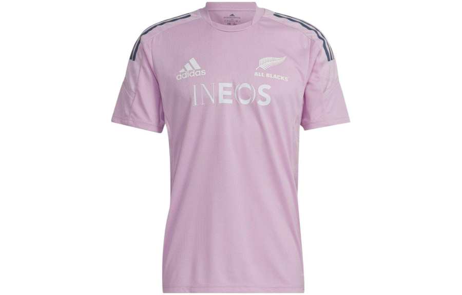 Adidas Adidas T Shirts Men's Purple Crew Neck Moderate Straight Fit