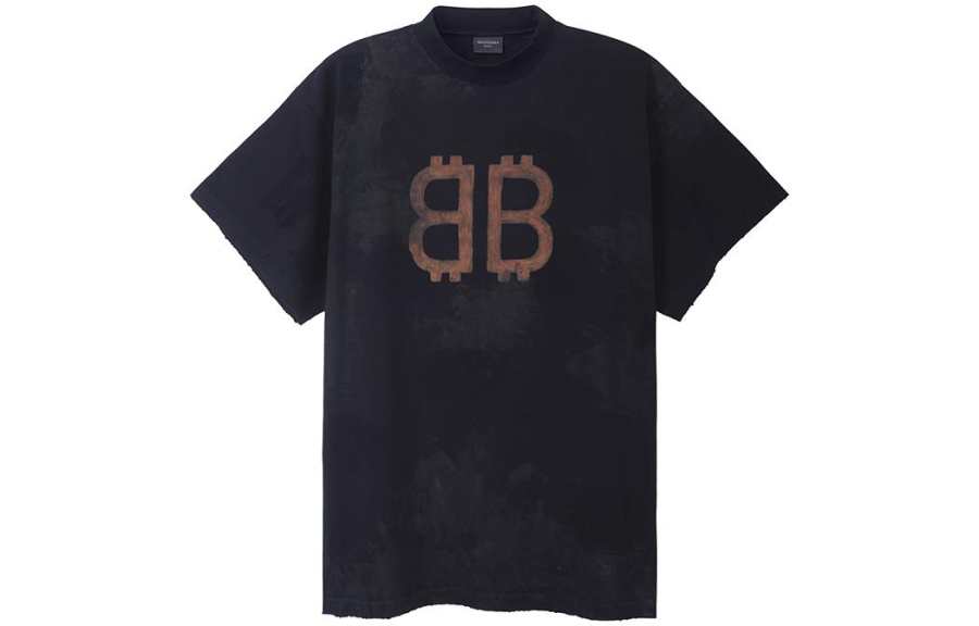 Balenciaga T Shirt Loose Fit Unisex Black