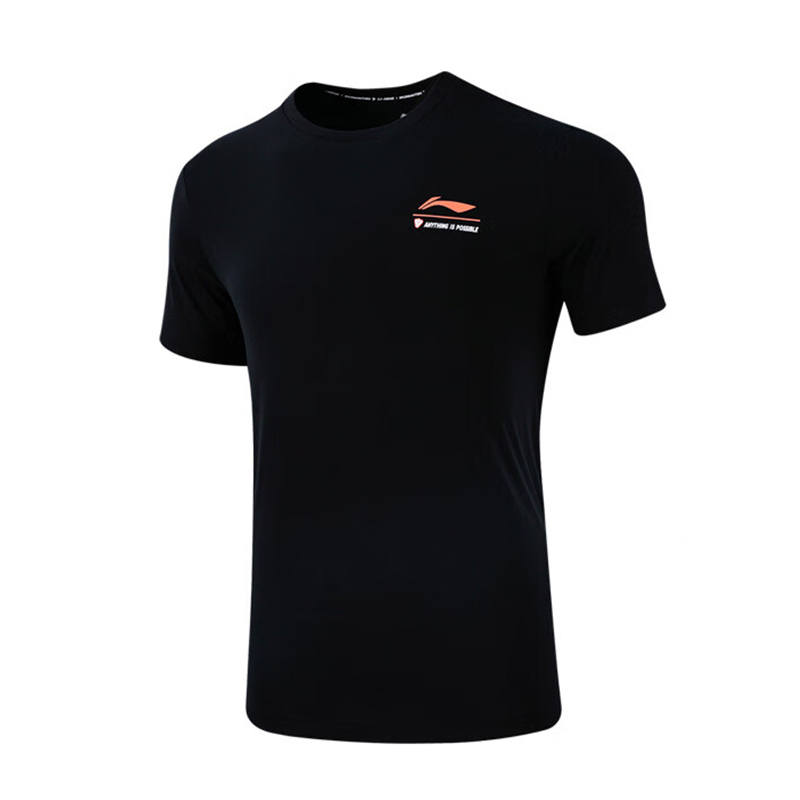 Li-Ning Li Ning Badminton Collection Drop Shoulder Sleeve T Shirt Men's Black