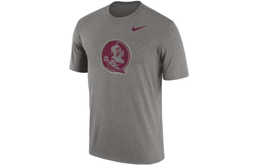 Nike Nike T Shirts Men's Gray Crew Neck Moderate Straight Fit