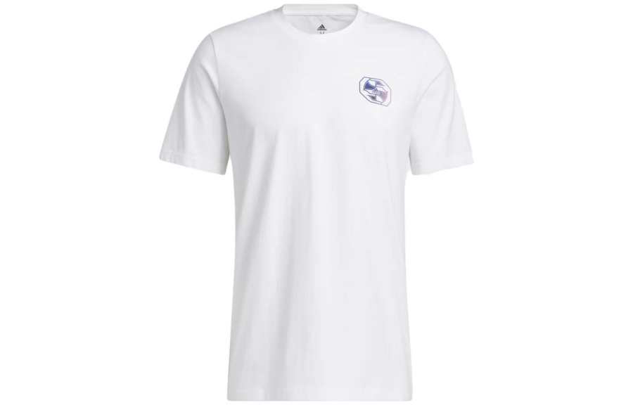 Adidas Adidas T Shirts Men's White Crew Neck Moderate