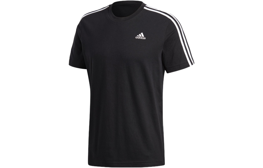 Adidas Adidas T Shirts Men's Black Crew Neck Moderate Straight Fit