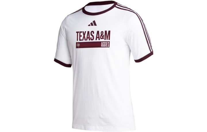 Adidas Adidas T Shirts Men's White Crew Neck Moderate Straight Fit