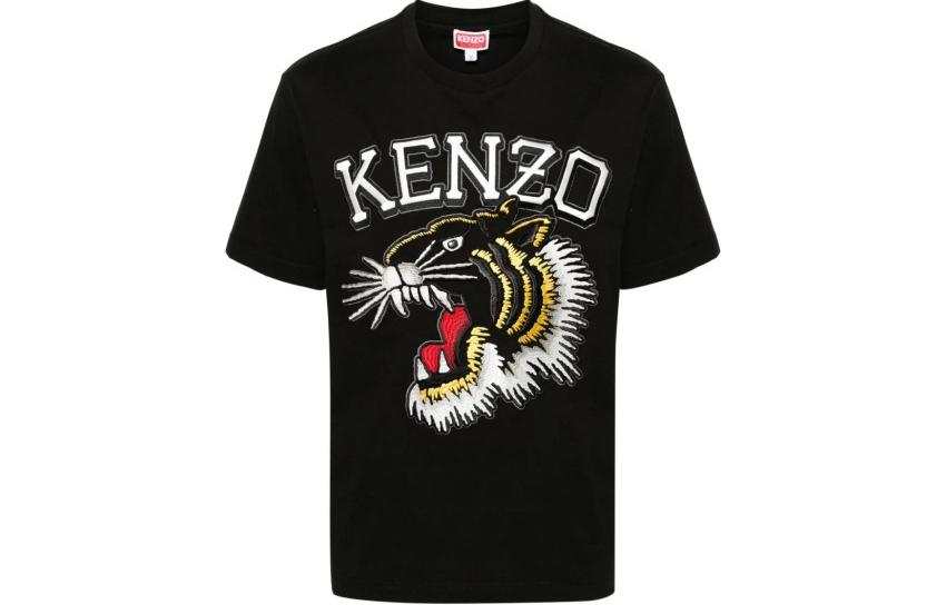 KENZO Tiger Embroidered Crewneck T-Shirt