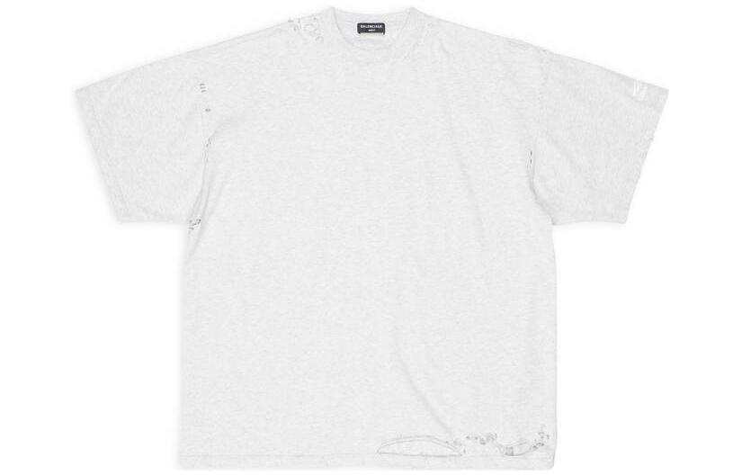Balenciaga T Shirt Loose Fit Unisex Gray