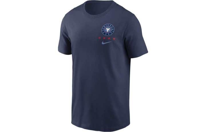 Nike Nike T Shirts Men's Navy Blue Crew Neck Moderate Straight Fit