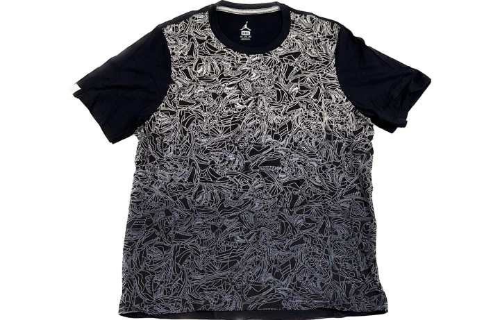 Jordan Jordan T Shirts Men's Black Crew Neck Moderate Straight Fit