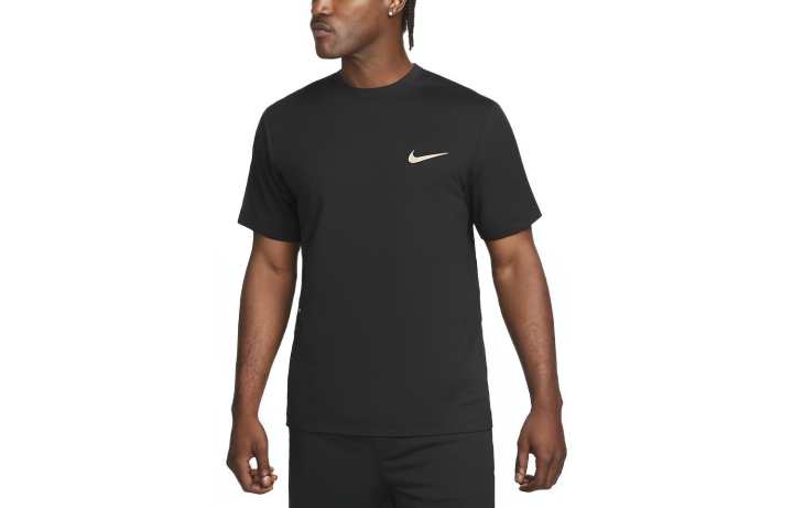 Nike Nike T Shirts Men's Black Crew Neck Moderate Straight Fit
