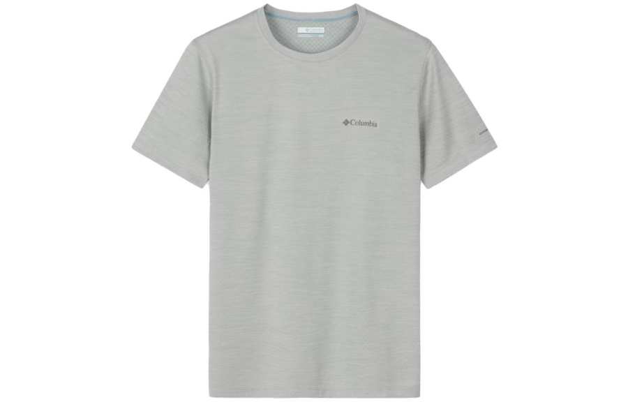 Columbia T Shirts Men's Gray Crew Neck Moderate Straight Fit