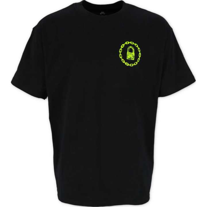 Nike Nike T Shirts Men's Black Crew Neck Moderate Straight Fit