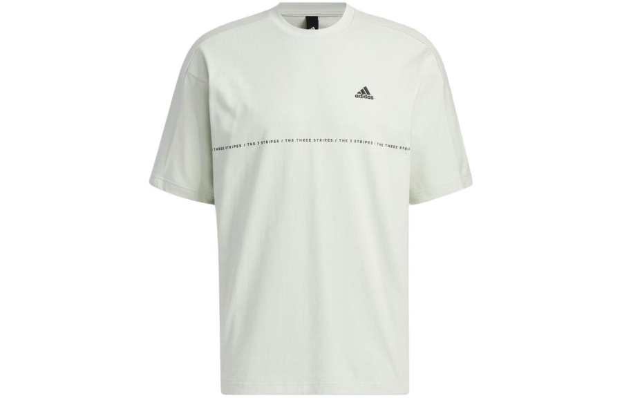Adidas Adidas T Shirts Unisex Cyan Crew Neck Moderate Straight Fit