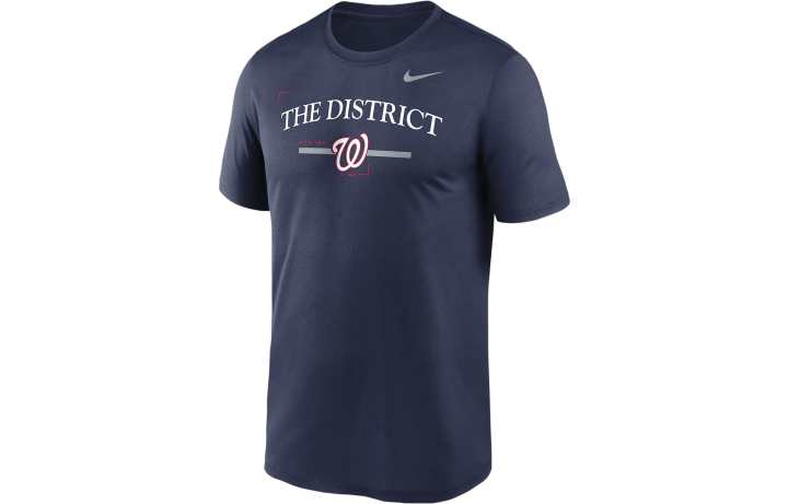Nike Nike Dri Fit T Shirts Men's Navy Blue Crew Neck Moderate Straight Fit
