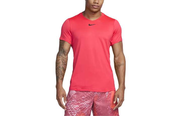 Nike Nike T Shirts Men's Red Crew Neck Moderate Straight Fit