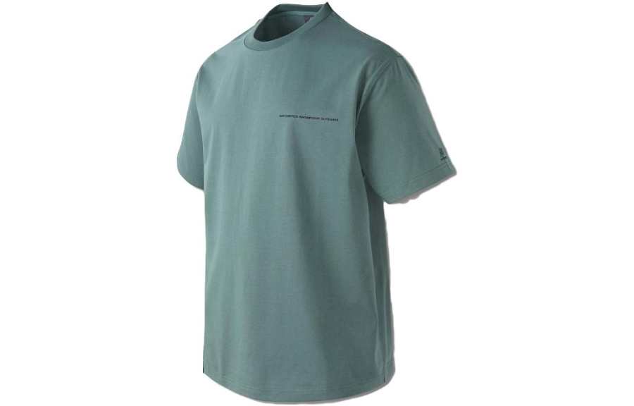 New Balance New Balance T Shirts Men's Green Crew Neck Moderate Straight Fit