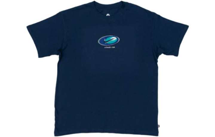 Nike Nike T Shirts Men's Marine Blue Crew Neck Moderate Straight Fit