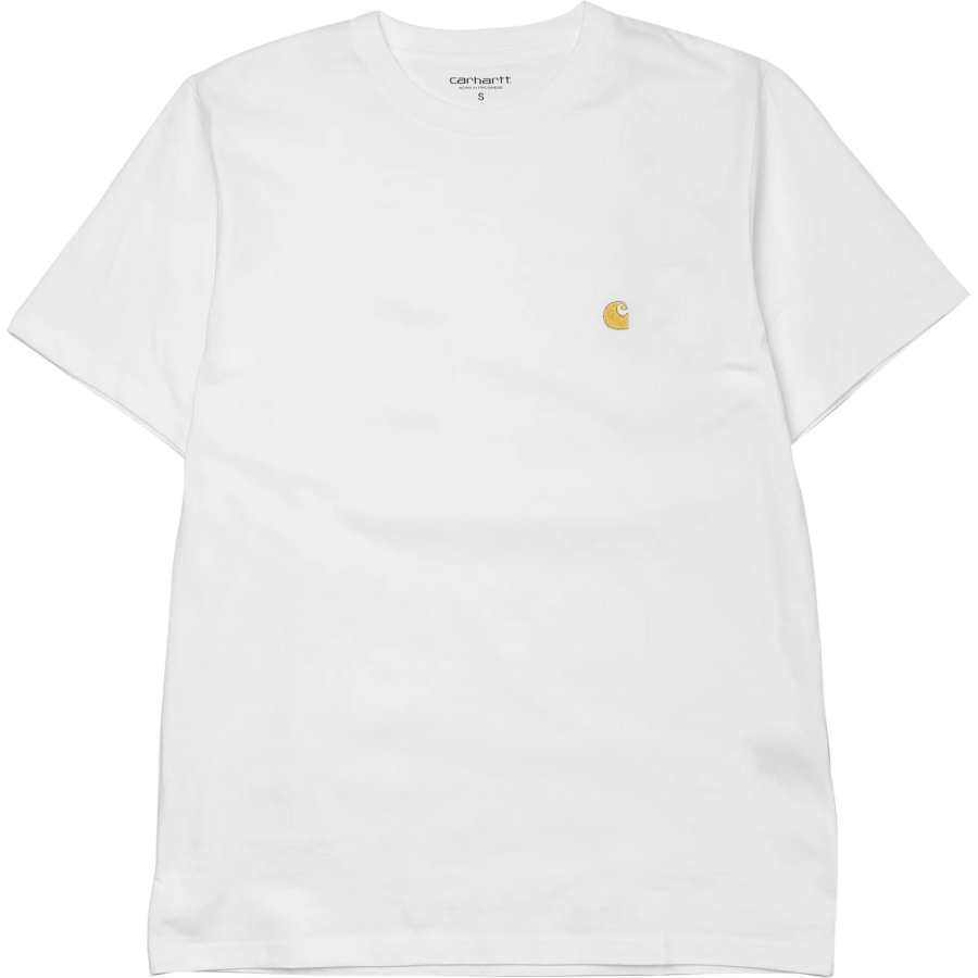 Carhartt WIP T Shirts Men's White Crew Neck Moderate