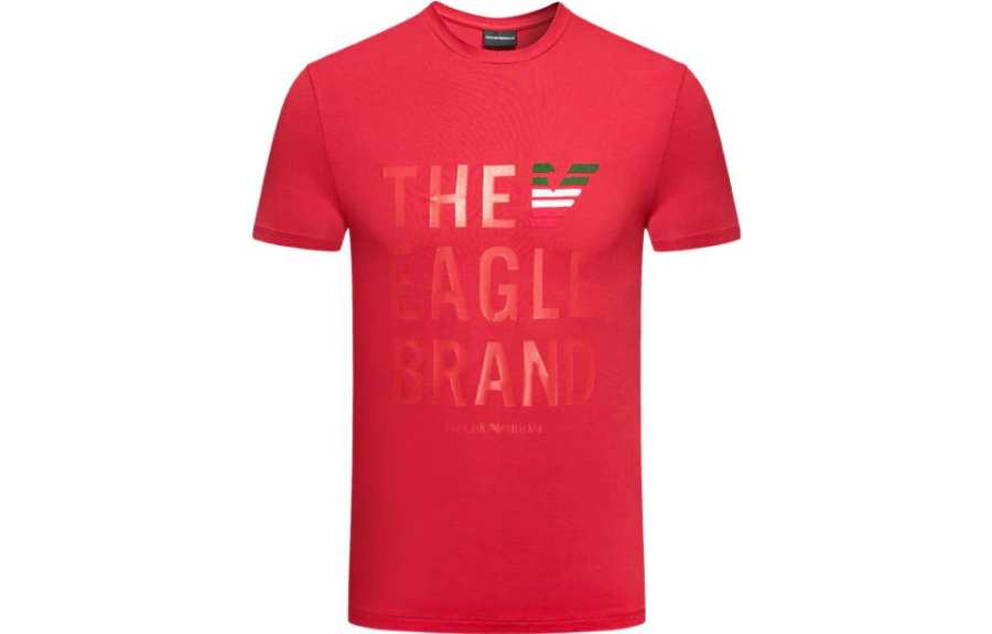 EMPORIO ARMANI T Shirts Men's Red Crew Neck Moderate