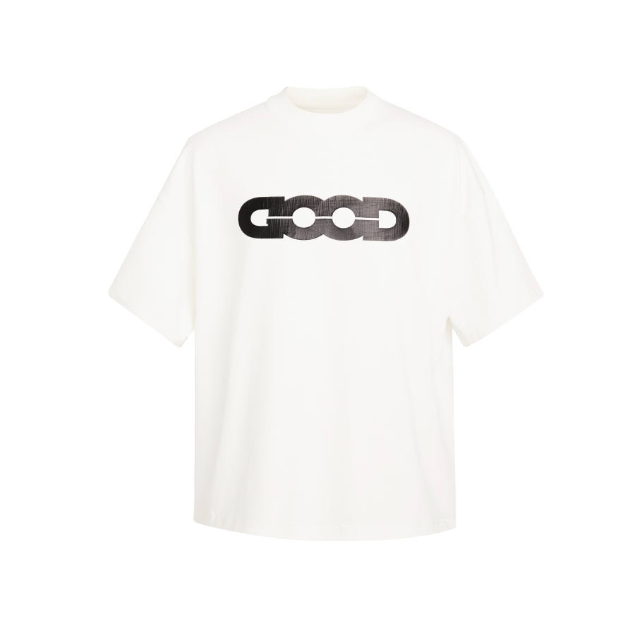 GB T Shirts Men's White Crew Neck Moderate Straight Fit