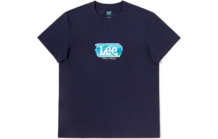 Lee T Shirts Men's Navy Blue Crew Neck Moderate Straight Fit
