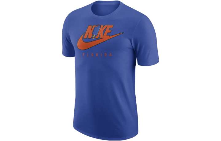 Nike Nike T Shirts Men's Blue Crew Neck Moderate Straight Fit