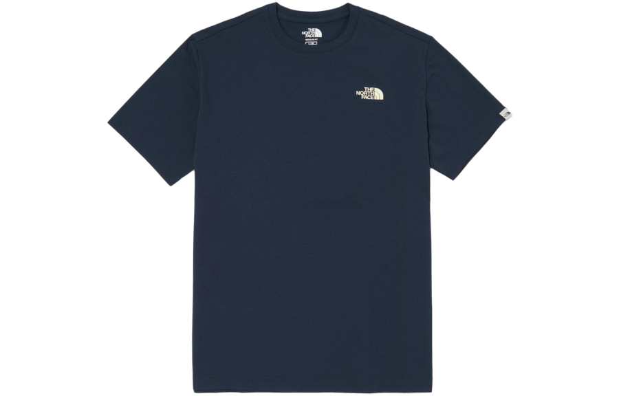 THE NORTH FACE T Shirts Men's Navy Blue Crew Neck Thin Straight Fit
