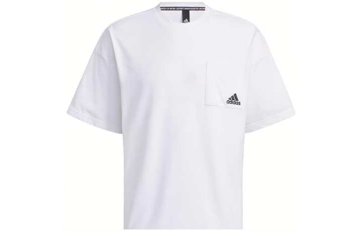 Adidas Adidas T Shirts Men's White Crew Neck Thin Straight Fit