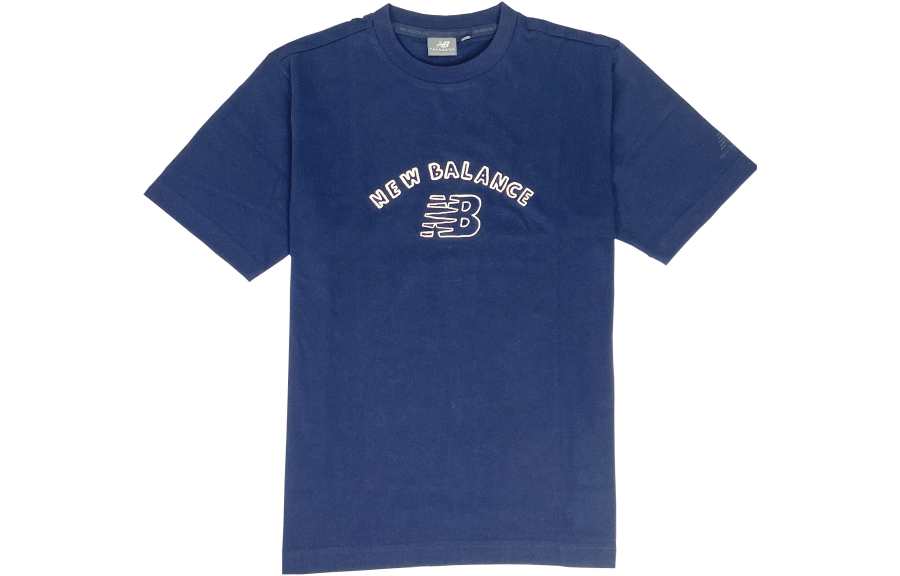 New Balance New Balance T Shirts Unisex Blue Crew Neck Moderate Straight Fit