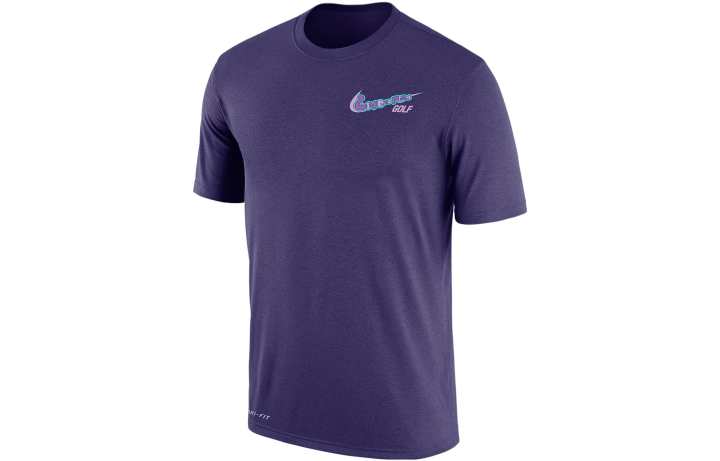 Nike Nike T Shirts Men's Purple Crew Neck Moderate Straight Fit