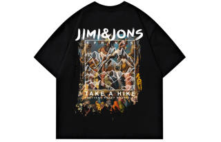 JIMI&JONS T Shirts Unisex Crew Neck Thin Heavyweight