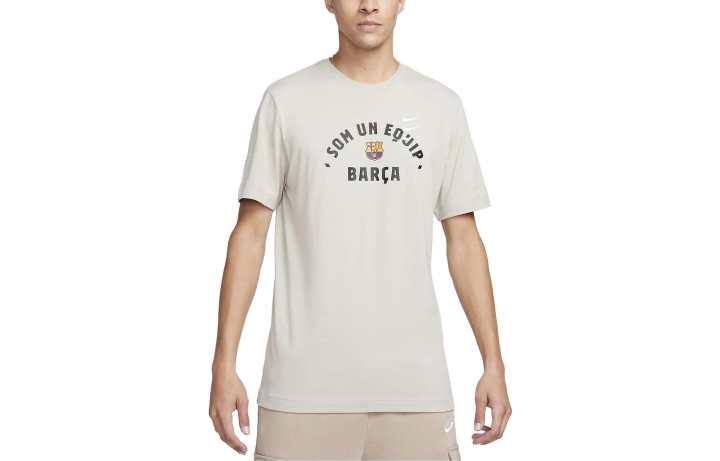 Nike Nike T Shirts Men's Gray White Crew Neck Moderate Straight Fit