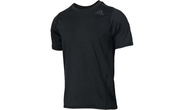 Adidas Adidas T Shirts Men's Black Crew Neck Moderate Straight Fit