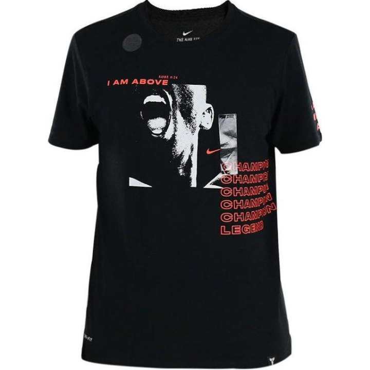 Nike Nike T Shirts Men's Black Crew Neck Moderate Straight Fit