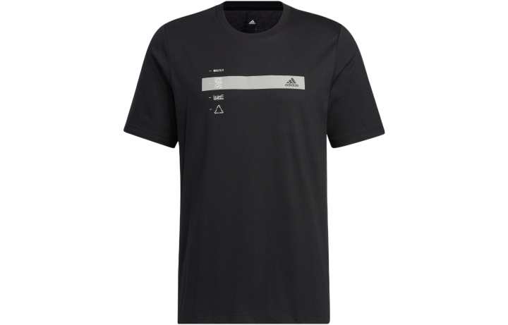 Adidas Adidas T Shirts Men's Black Crew Neck Moderate Straight Fit