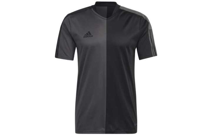 Adidas Adidas T Shirts Men's Black Stand Collar Moderate Straight Fit