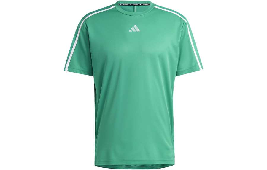 Adidas Adidas T Shirts Men's Green Crew Neck Moderate Straight Fit