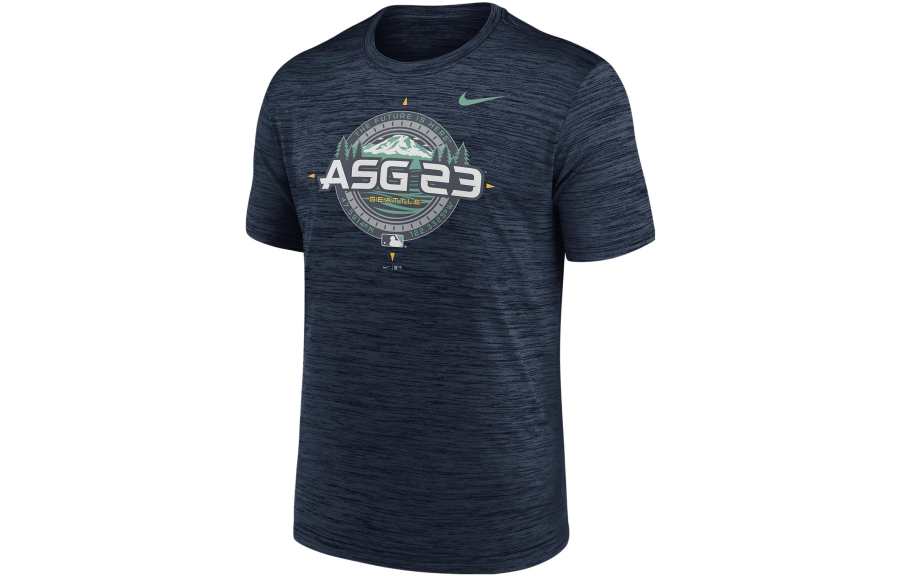 Nike Nike T Shirts Men's Marine Crew Neck Moderate Straight Fit