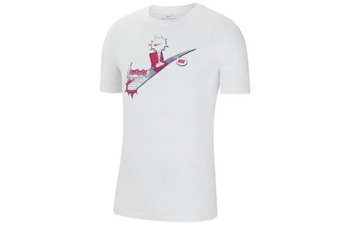 Nike Nike T Shirts Men's White Crew Neck Moderate Straight Fit