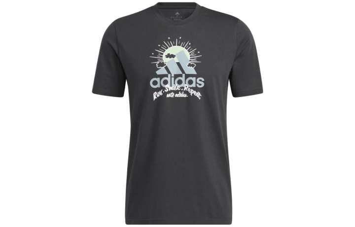 Adidas Adidas T Shirts Men's Black Crew Neck Moderate Straight Fit