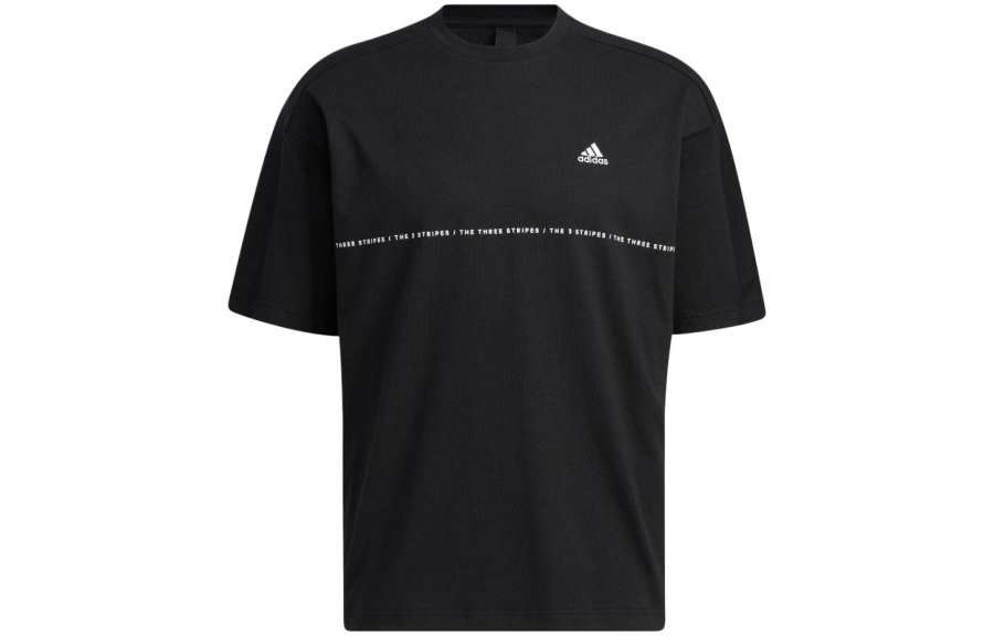 Adidas Adidas T Shirts Unisex Black Crew Neck Moderate Straight Fit