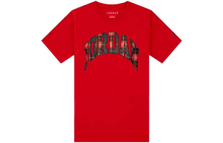 Jordan Jordan T Shirts Men's Red Crew Neck Moderate Straight Fit