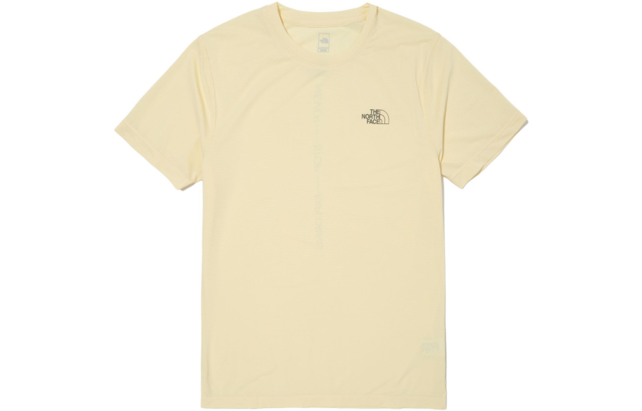 THE NORTH FACE T Shirts Unisex Yellow Crew Neck Moderate Straight Fit