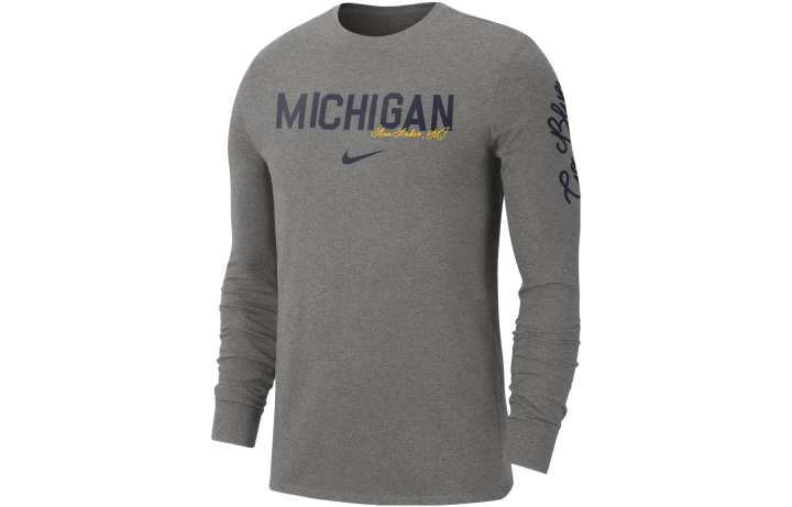Nike Nike T Shirts Men's Dark Gray Heather Flower Crew Neck Moderate Straight Fit